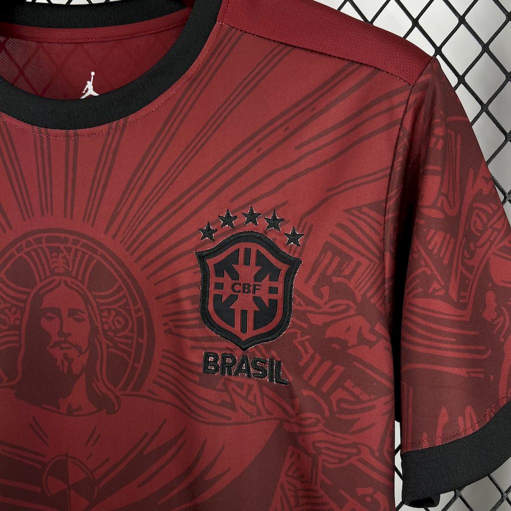 Maillot Brésil Jésus-Christ le Rédempteur Rouge 2025/2026