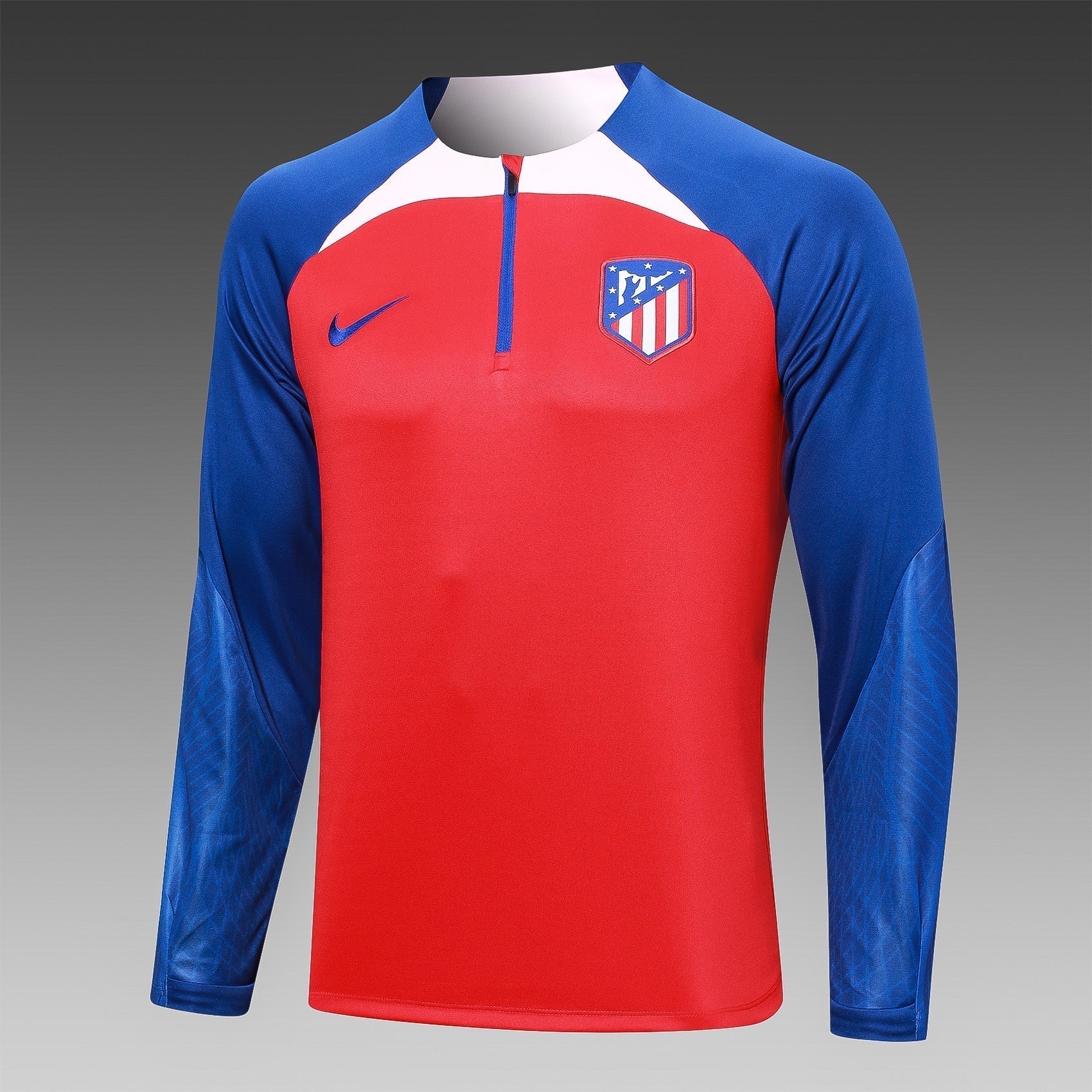 Atlético Madrid 23-24 Fato de Treino Vermelho (Meio fecho)