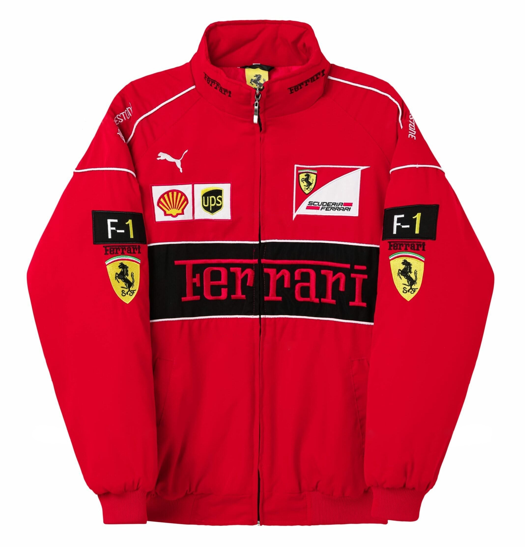 Chaqueta del Equipo de Carreras Rari F1 – Abrigo con cremallera Scuderia Motorsport rojo