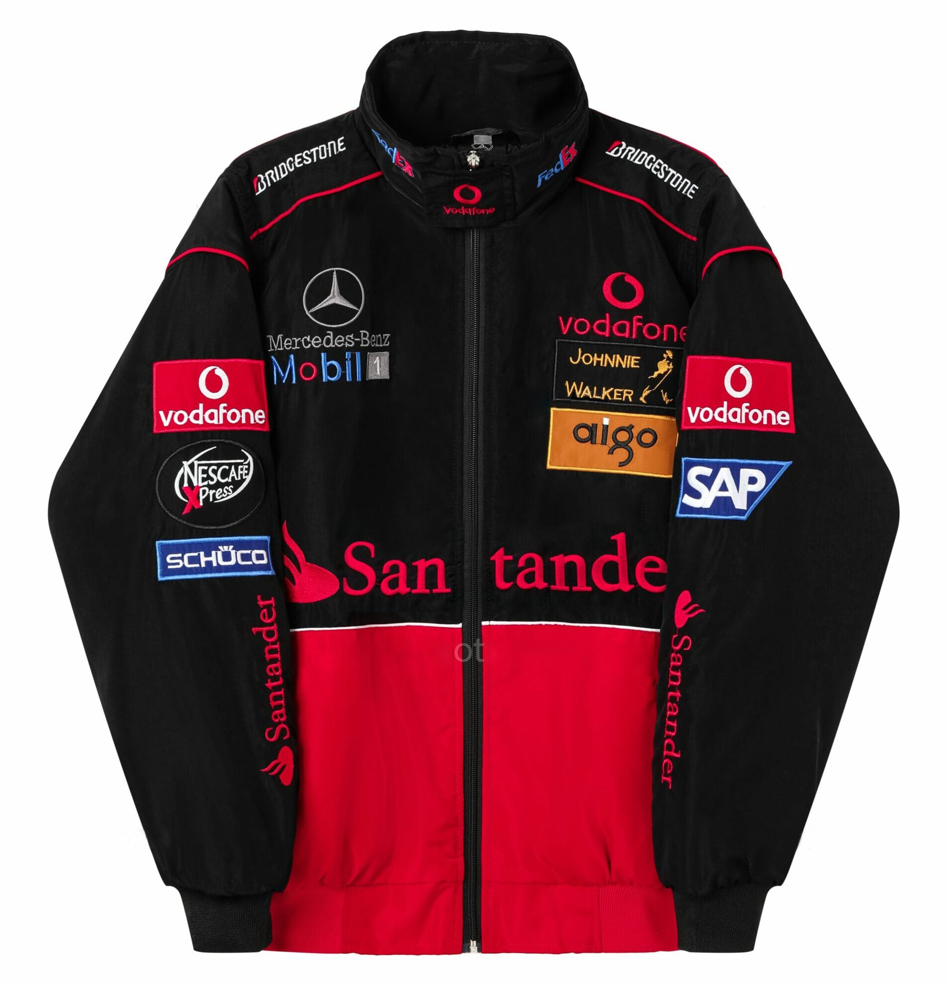 McLaren F1 Racing Team Jacket – Vodafone Mercedes Motorsport Zip-Up Coat