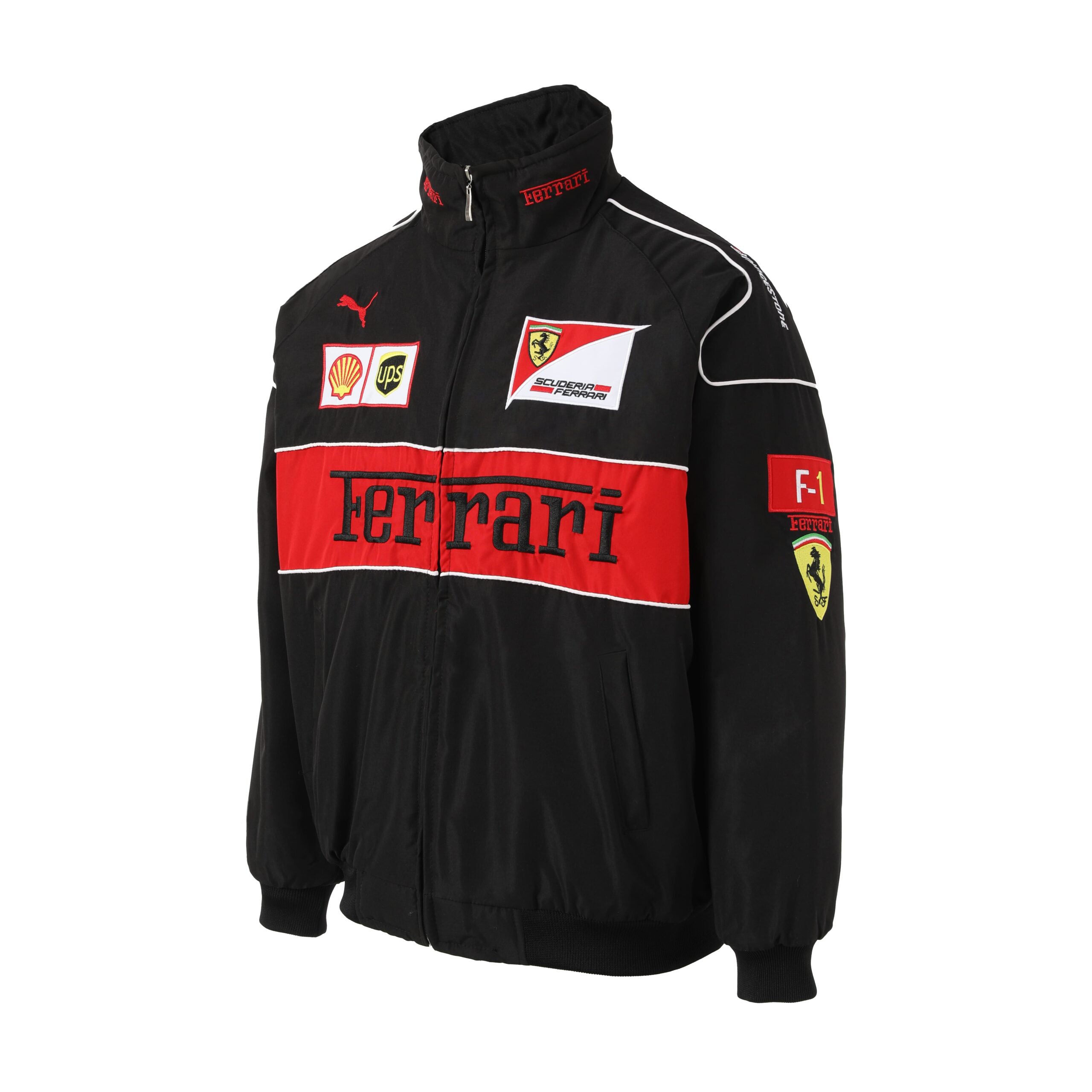 Veste Équipe de Course Rari F1 – Manteau Zippé Scuderia Motorsport Noir