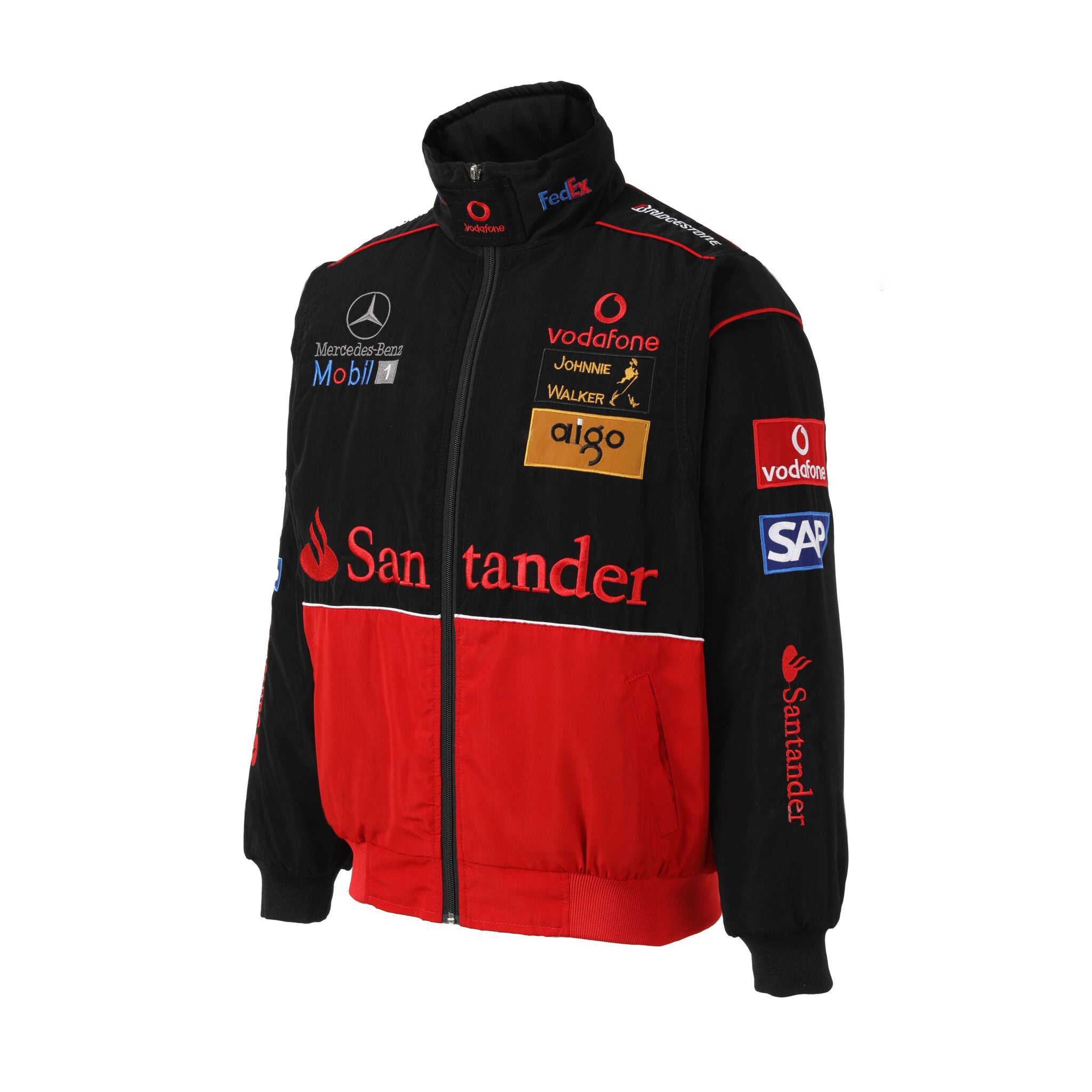 Veste Équipe de Course McLaren F1 – Manteau Zippé Vodafone Mercedes Motorsport