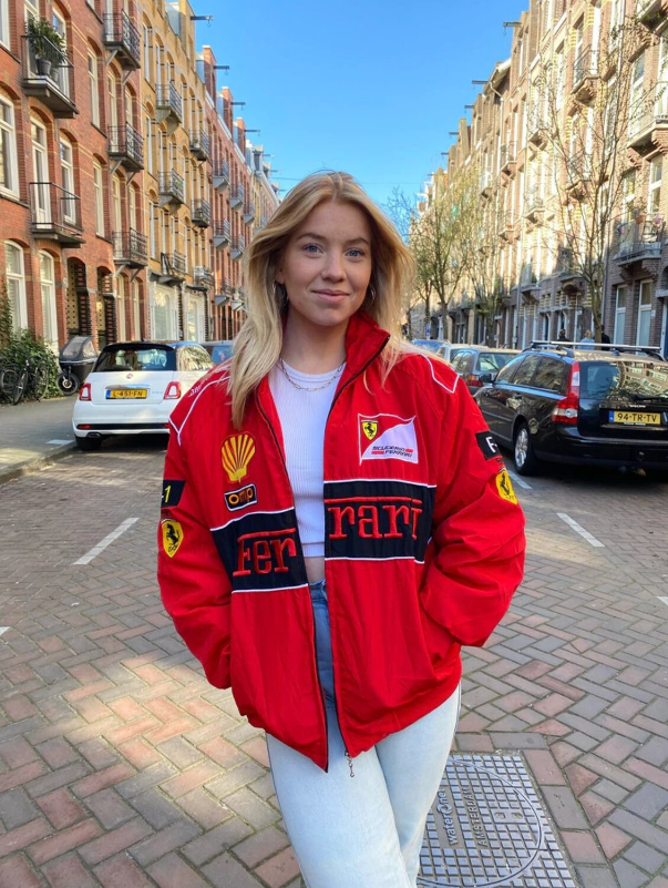 Rari F1 Racing Team Jacket – Red Scuderia Motorsport Zip-Up Coat