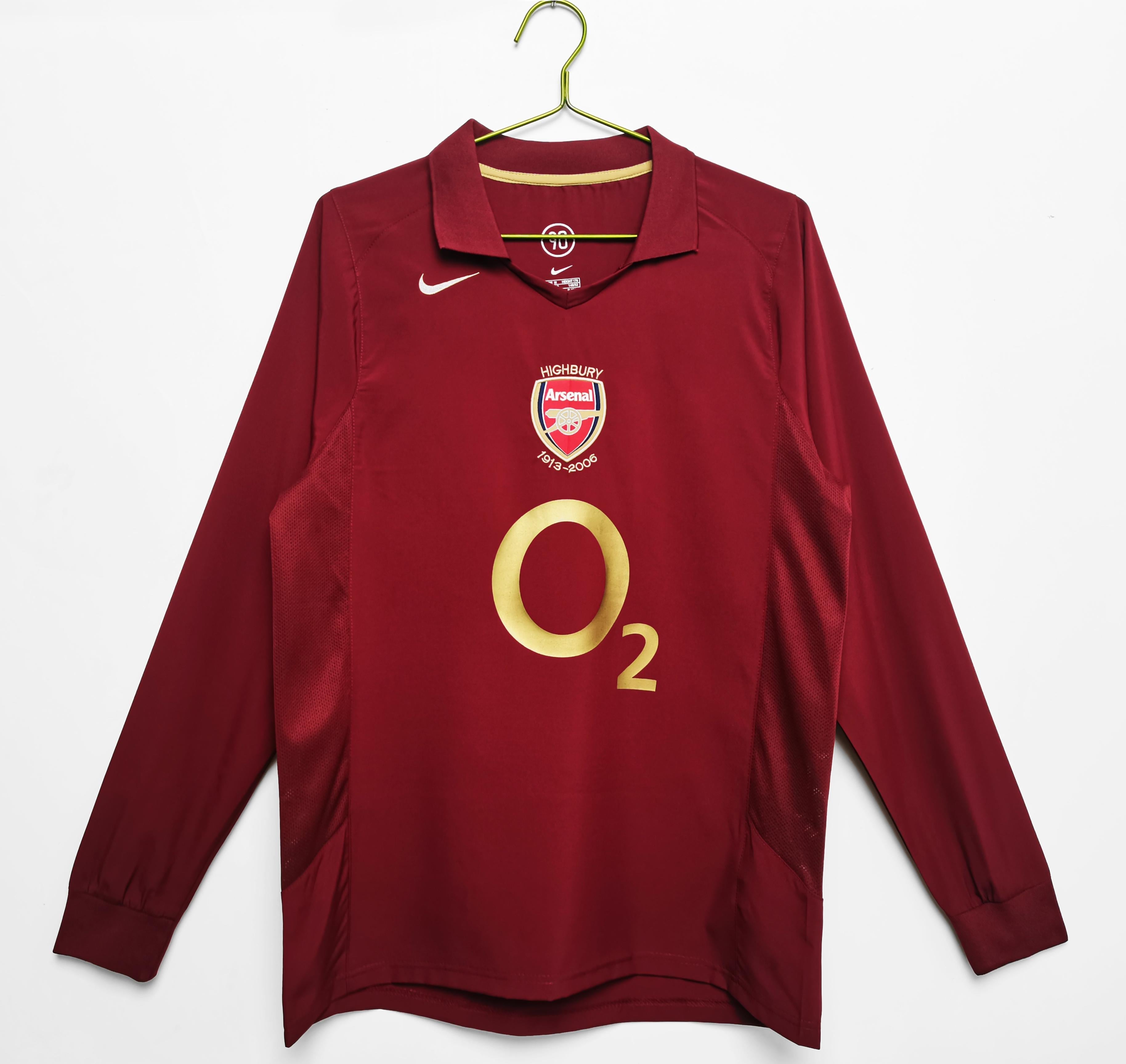 Equipamento Principal Arsenal 2005-2006 Manga Comprida
