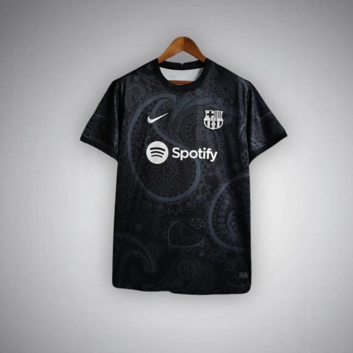 24/25 FC Barcelona „Noir Fleur“ Premium-Trikot (schwarze Rose)