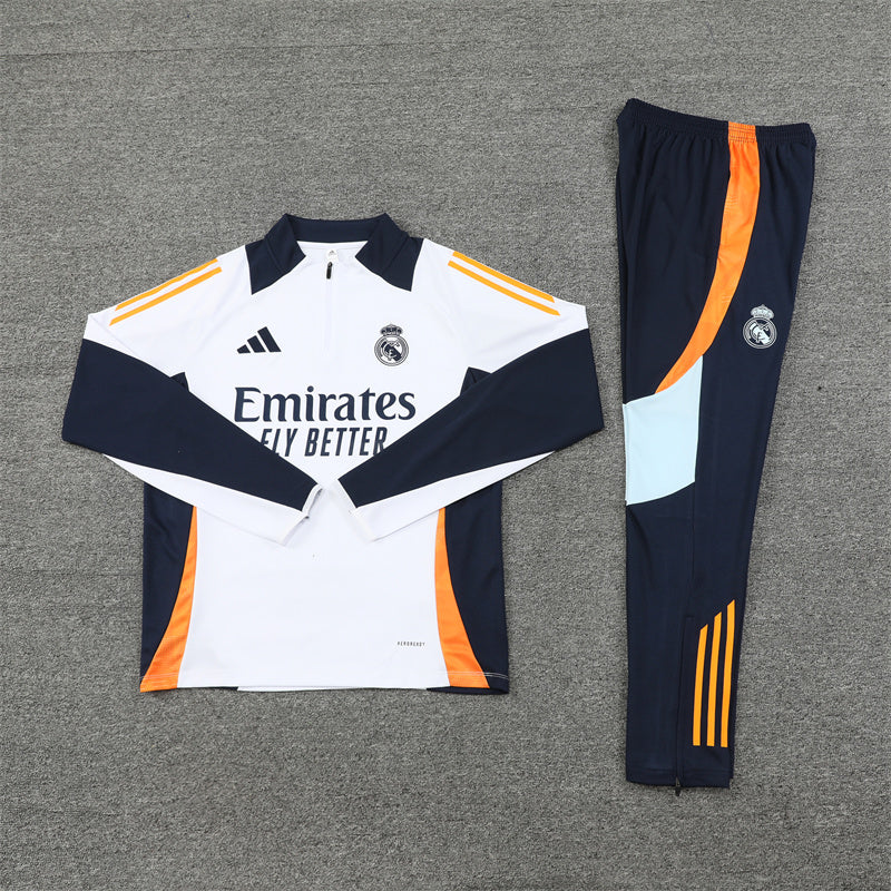 Chándal Real Madrid blanco naranja 2024/2025