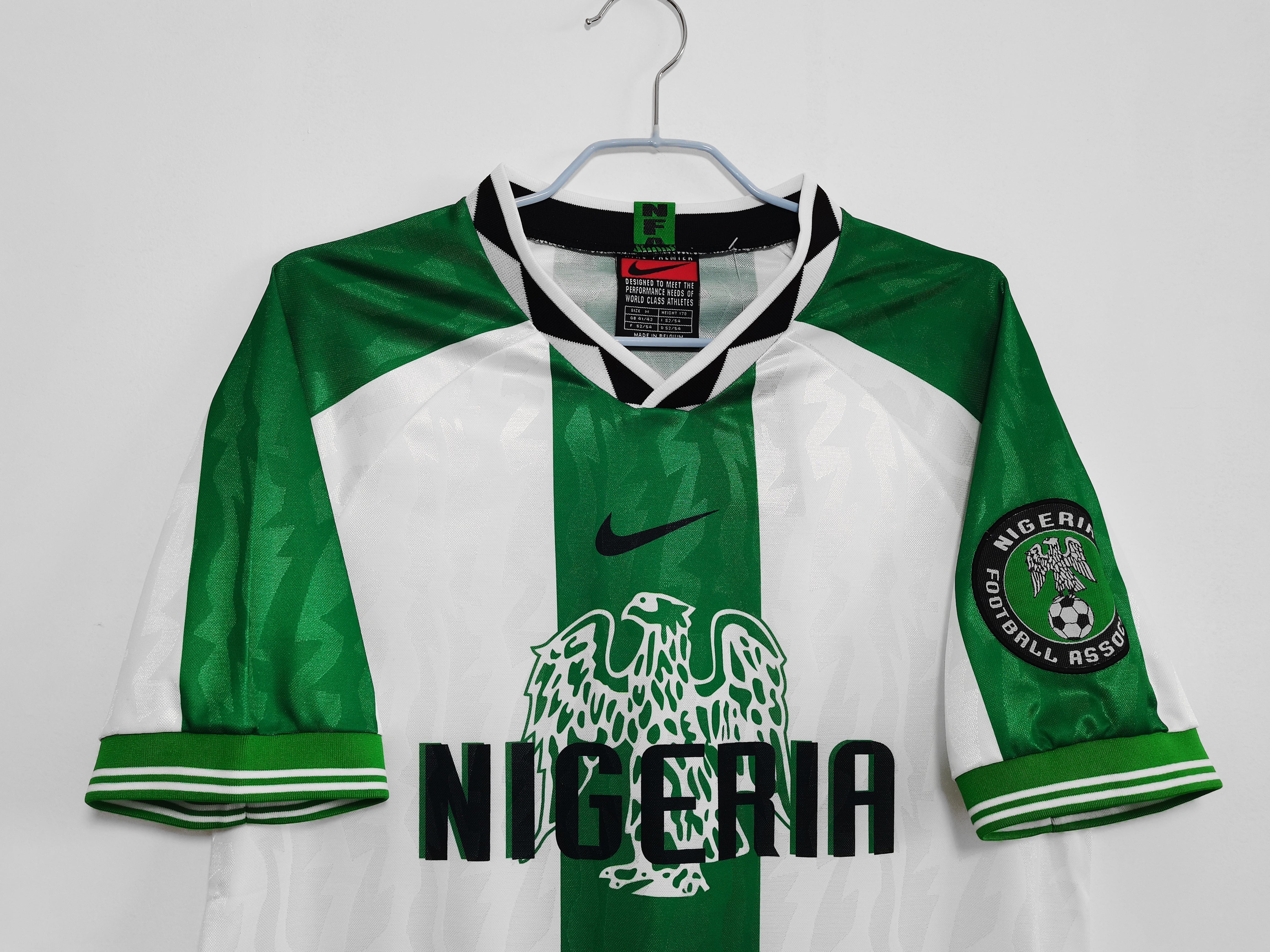 Maillot blanc et vert Nigeria 1996/98