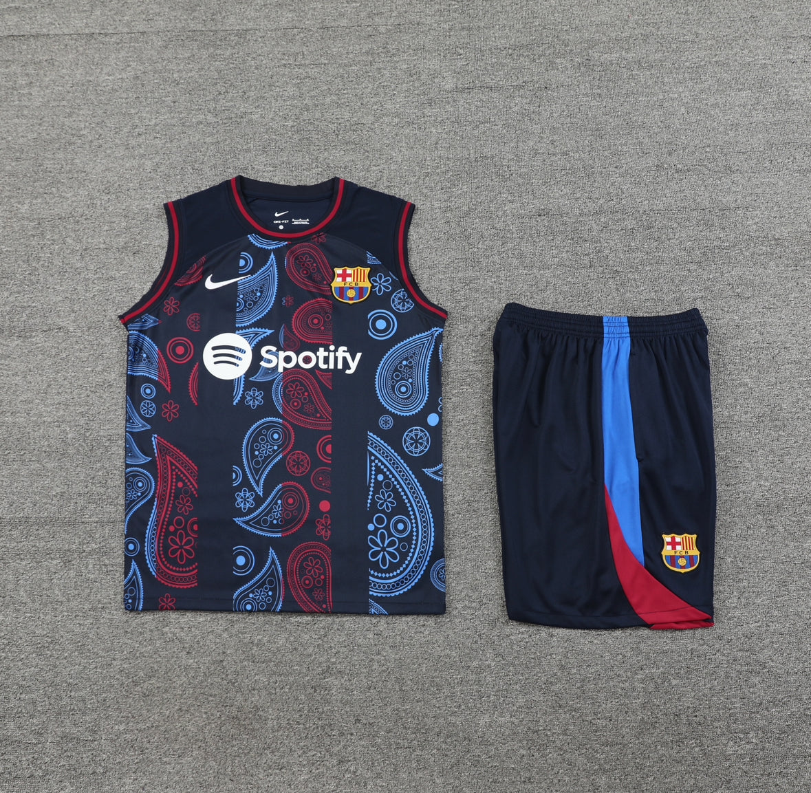 Ensemble d'entraînement été sans manches Barcelone 2024/25