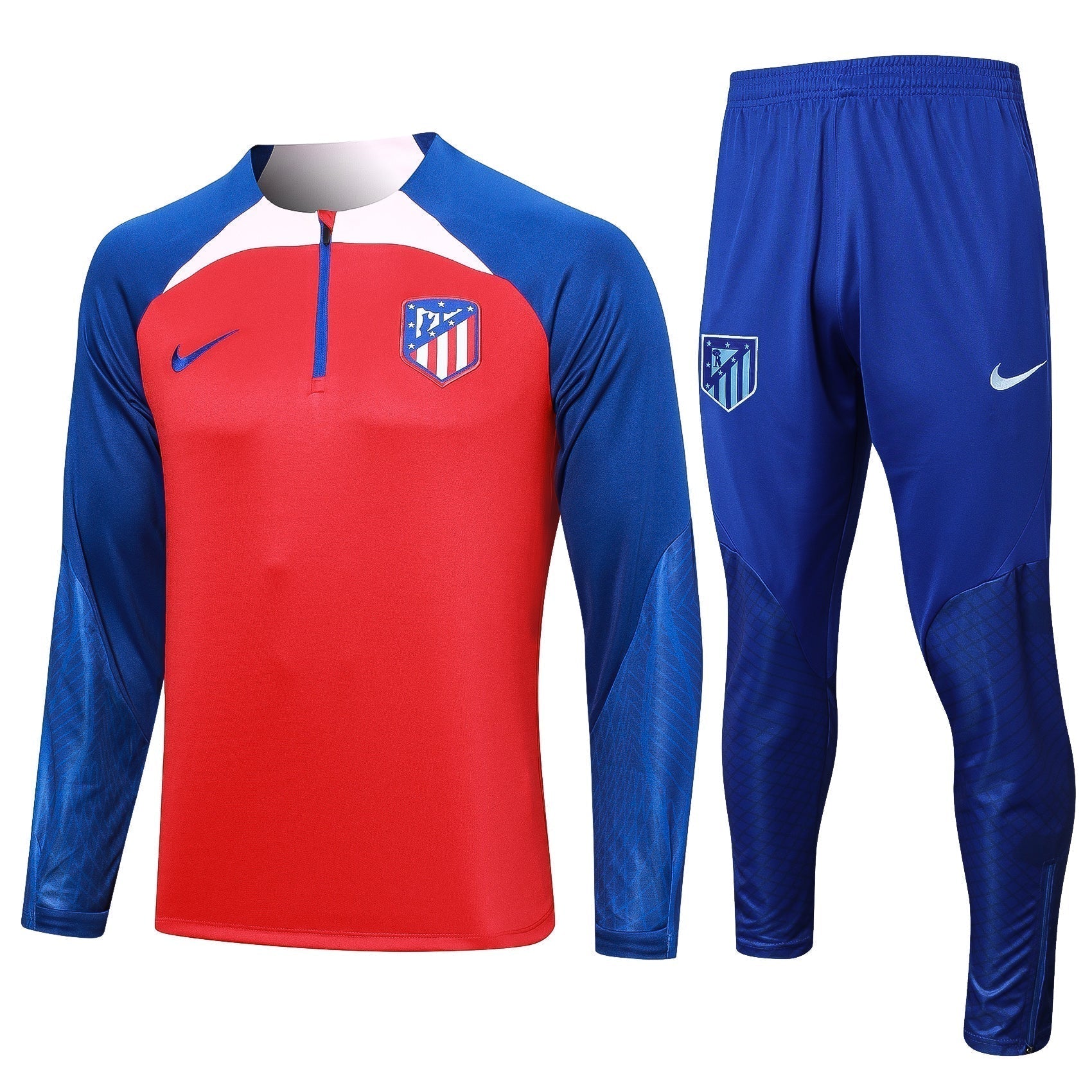 Atlético Madrid 23-24 Fato de Treino Vermelho (Meio fecho)