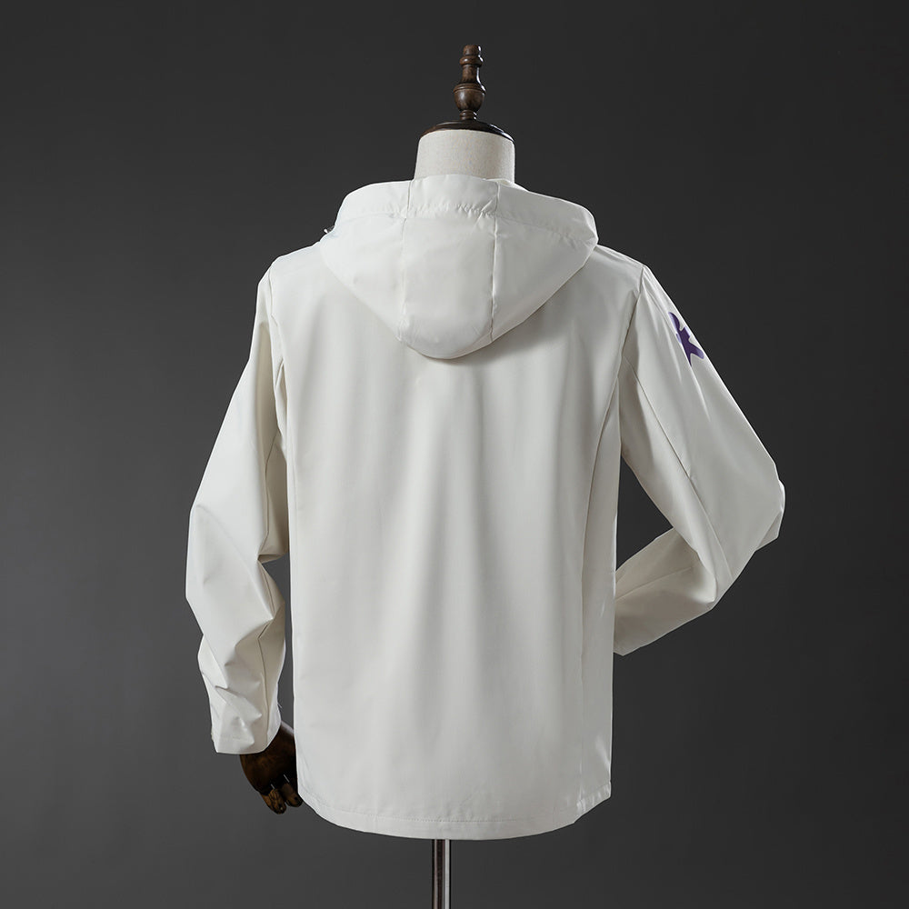 Brasil weiße Windbreaker Jacke