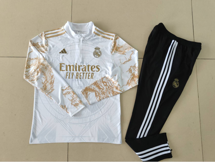 Tuta Real Madrid 2025 Bianco/Oro