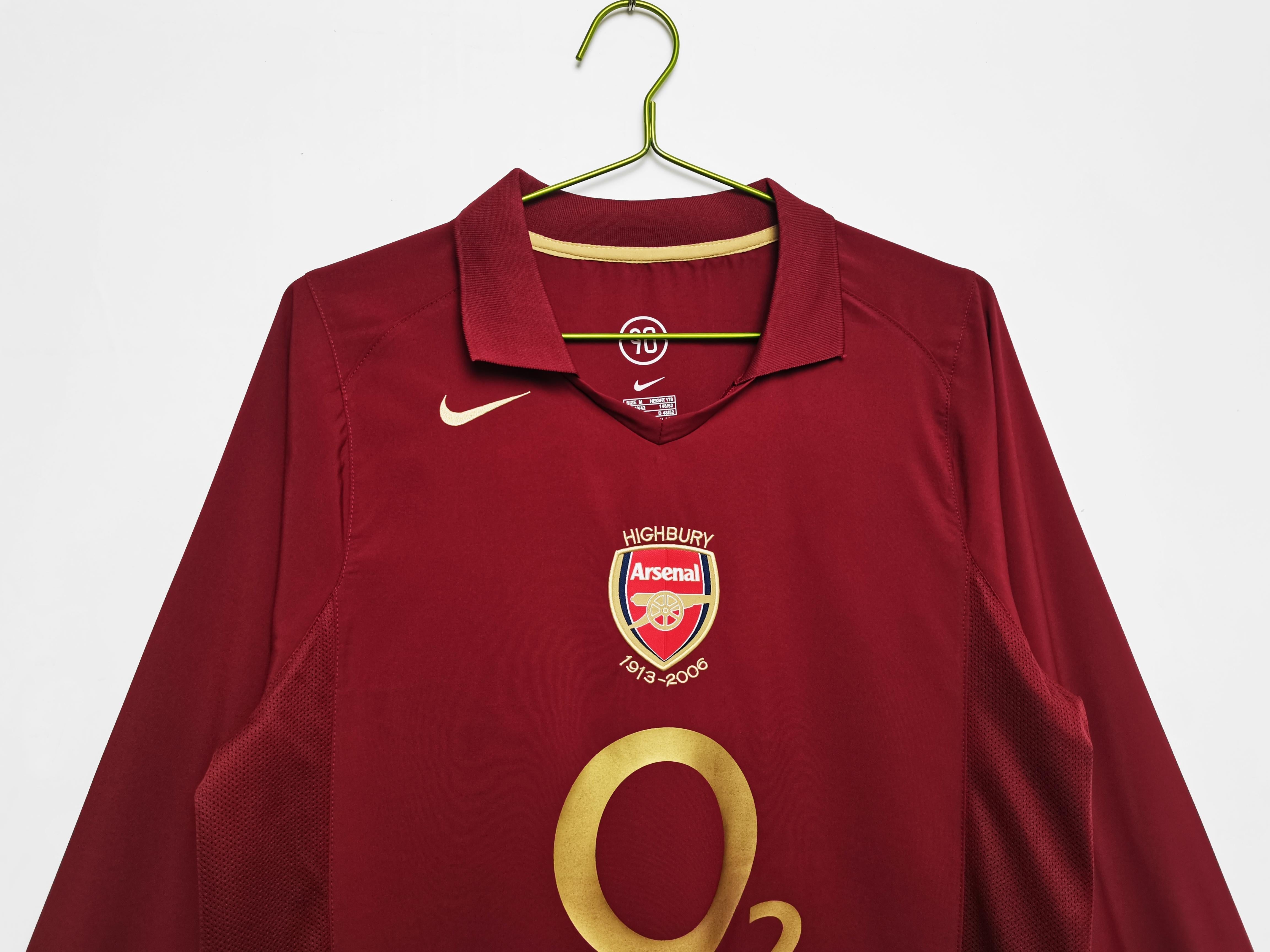 Equipamento Principal Arsenal 2005-2006 Manga Comprida