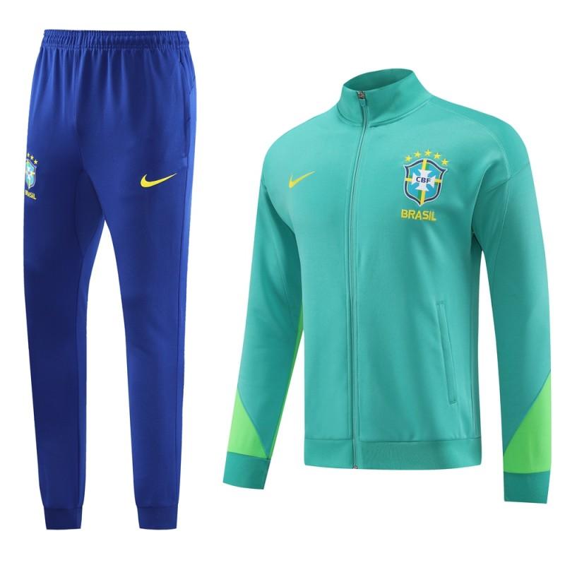 Survêtement vert Brésil 23-24 (fermeture éclair intégrale)