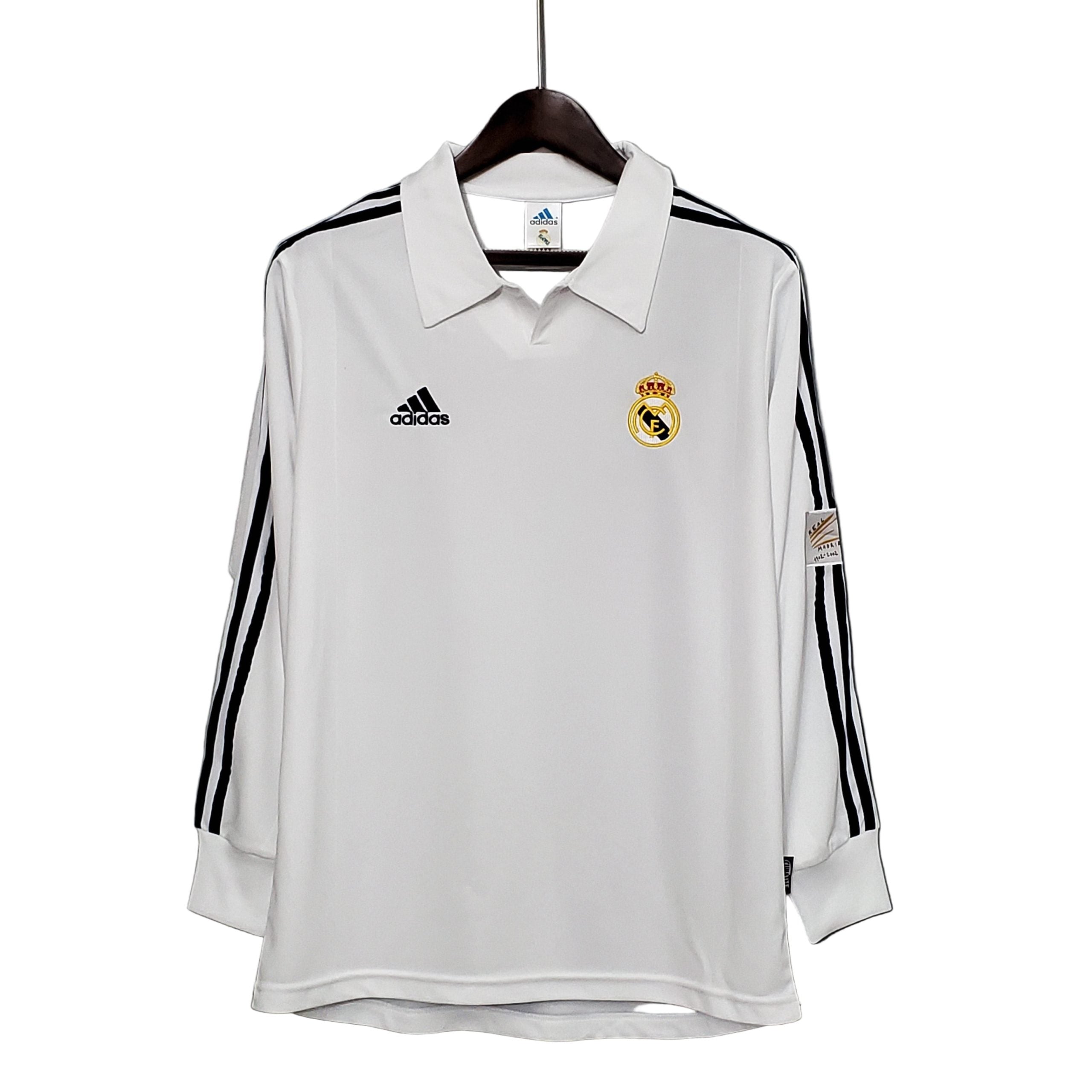 Camisola retro manga comprida casa Real Madrid 2001/2002
