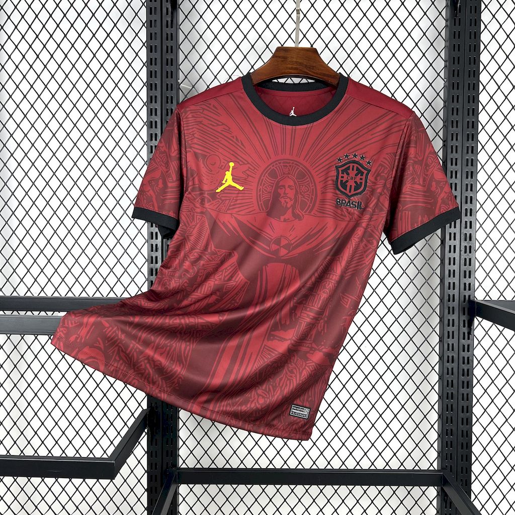 Maillot Brésil Jésus-Christ le Rédempteur Rouge 2025/2026
