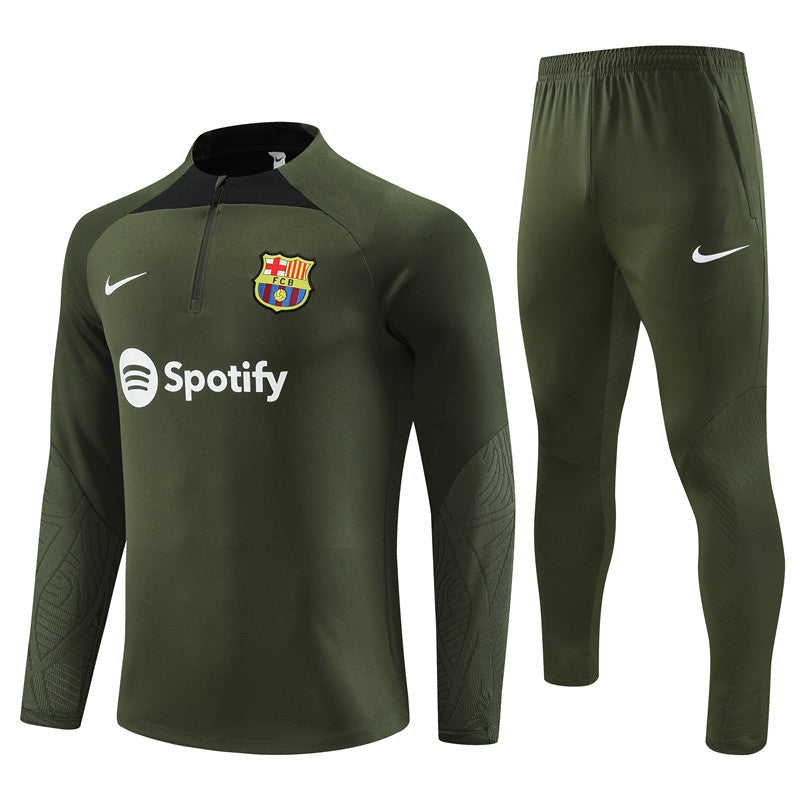 Barcelona 23-24 Fato de Treino Verde Militar