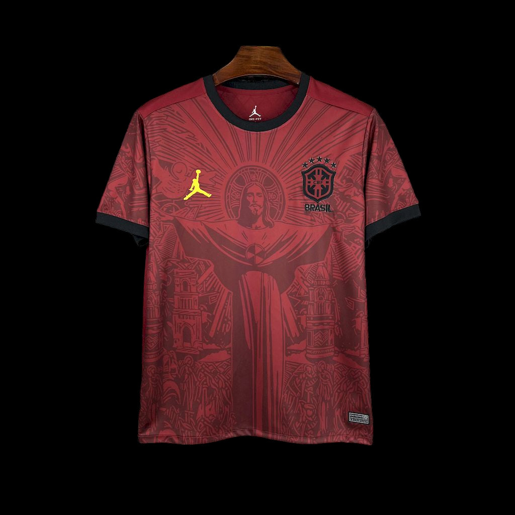 Maillot Brésil Jésus-Christ le Rédempteur Rouge 2025/2026