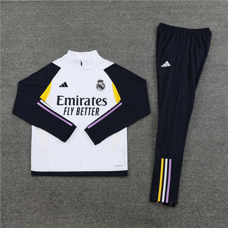 Real Madrid Tracksuit (White) – Kids