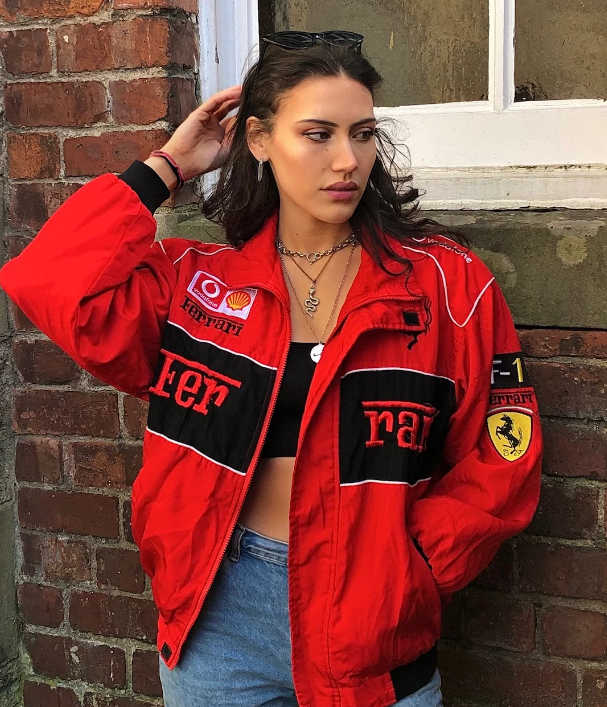 Rari F1 Racing Team Jacket – Red Scuderia Motorsport Zip-Up Coat