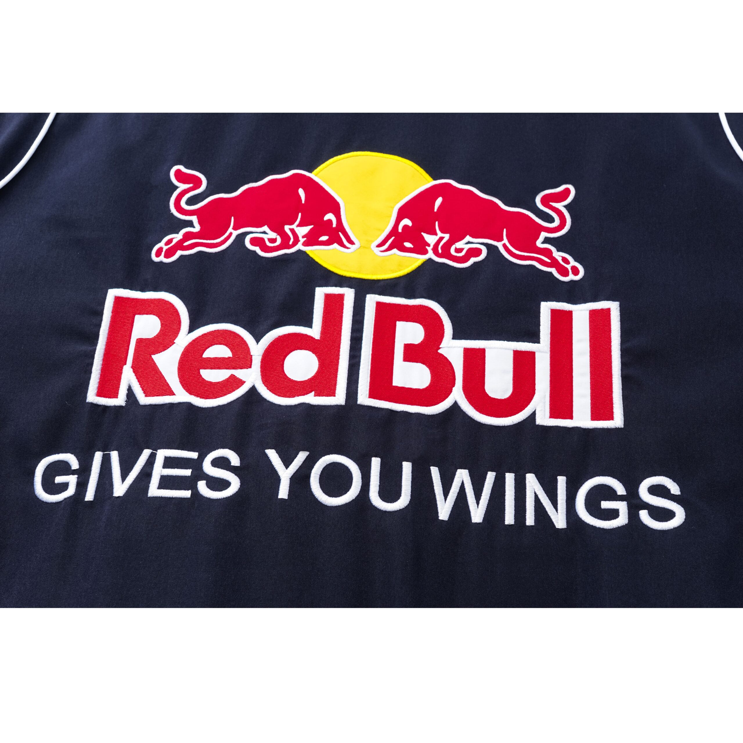 Red Bull Racing F1 Team Jacke - Marineblaue Motorsport Bomberjacke mit gestickten Sponsoren