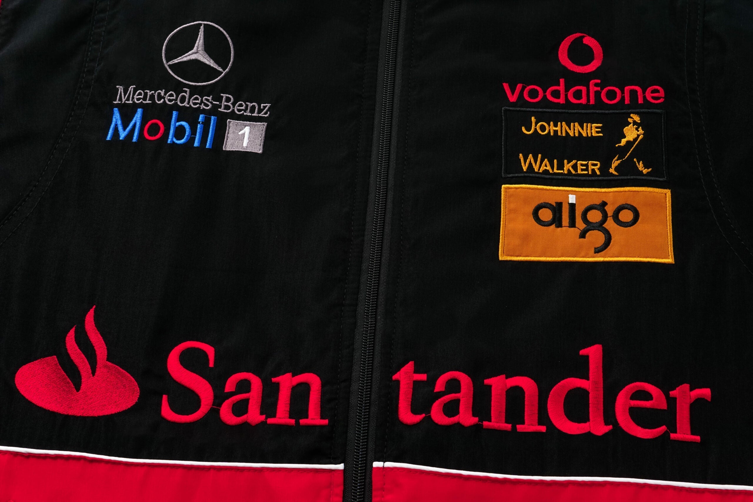 Veste Équipe de Course McLaren F1 – Manteau Zippé Vodafone Mercedes Motorsport
