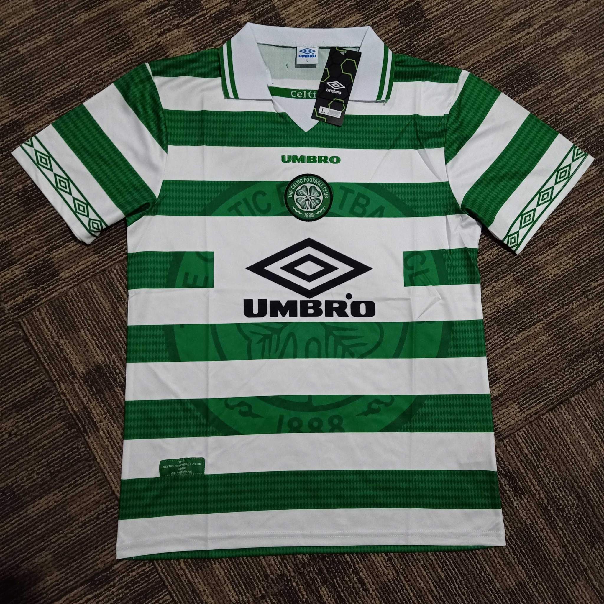 1997-1999 Glasgow Celtic Heim Retro Trikot