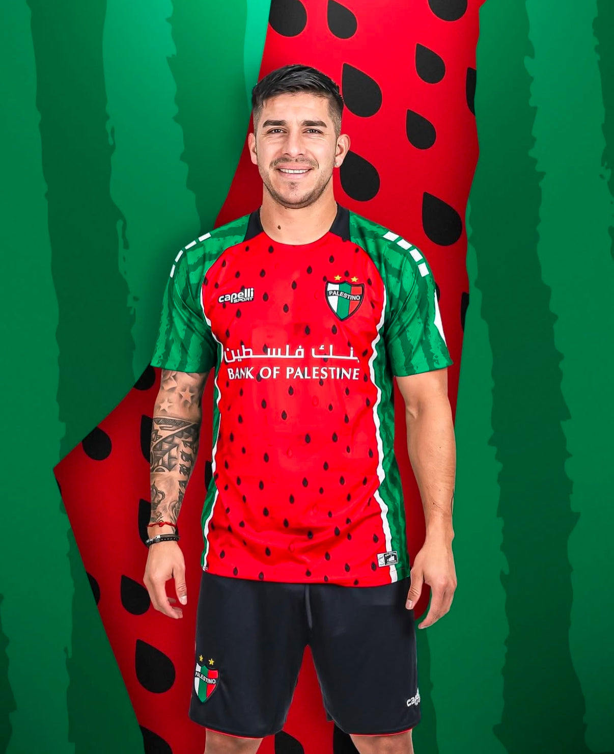 Palästina Wassermelone Fußballtrikot Pelestino 2025/2026