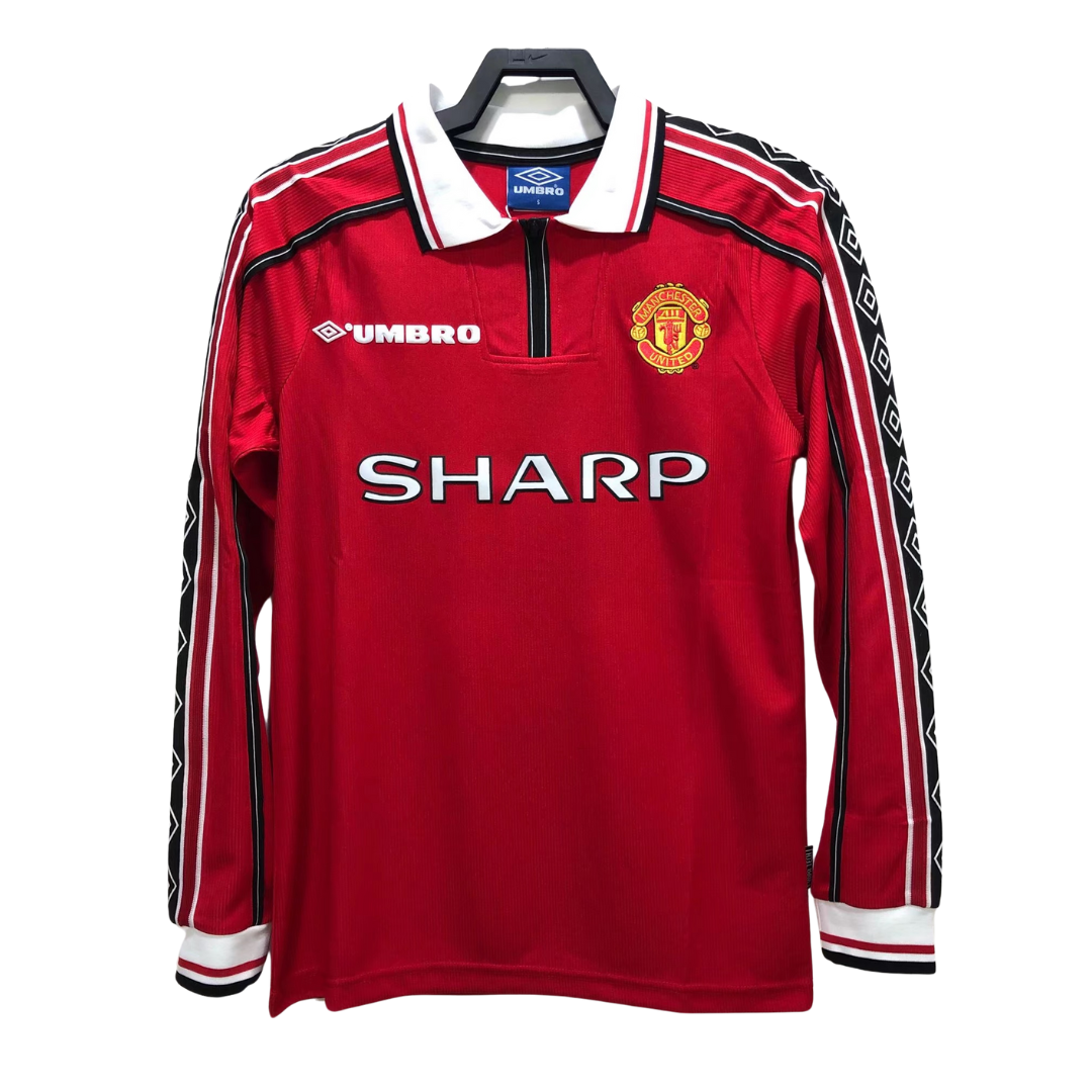Manchester United Long Sleeve Home retro kit – 1998-1999
