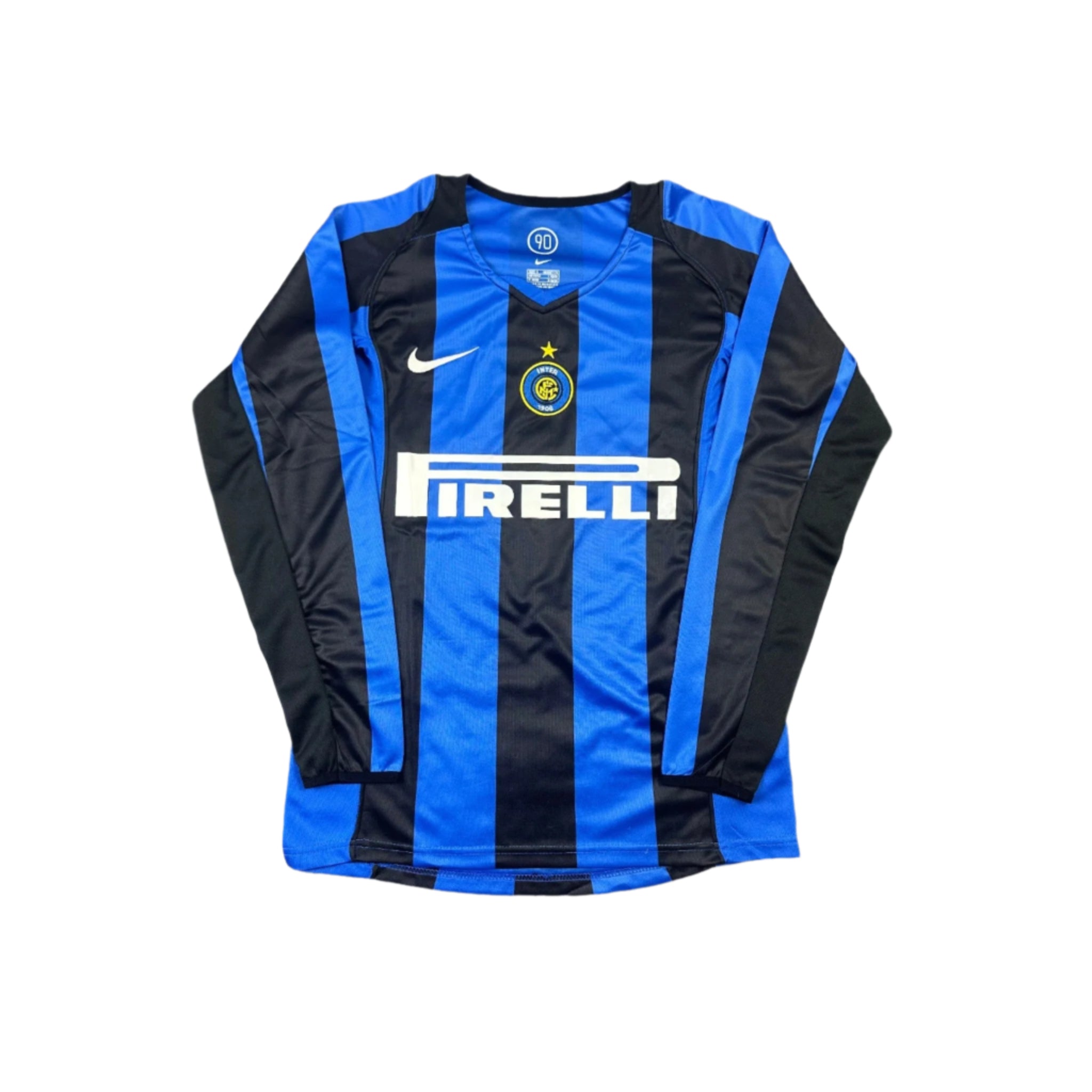 Camiseta retro local manga larga Inter Milan 2004/2005 | Uniforme vintage