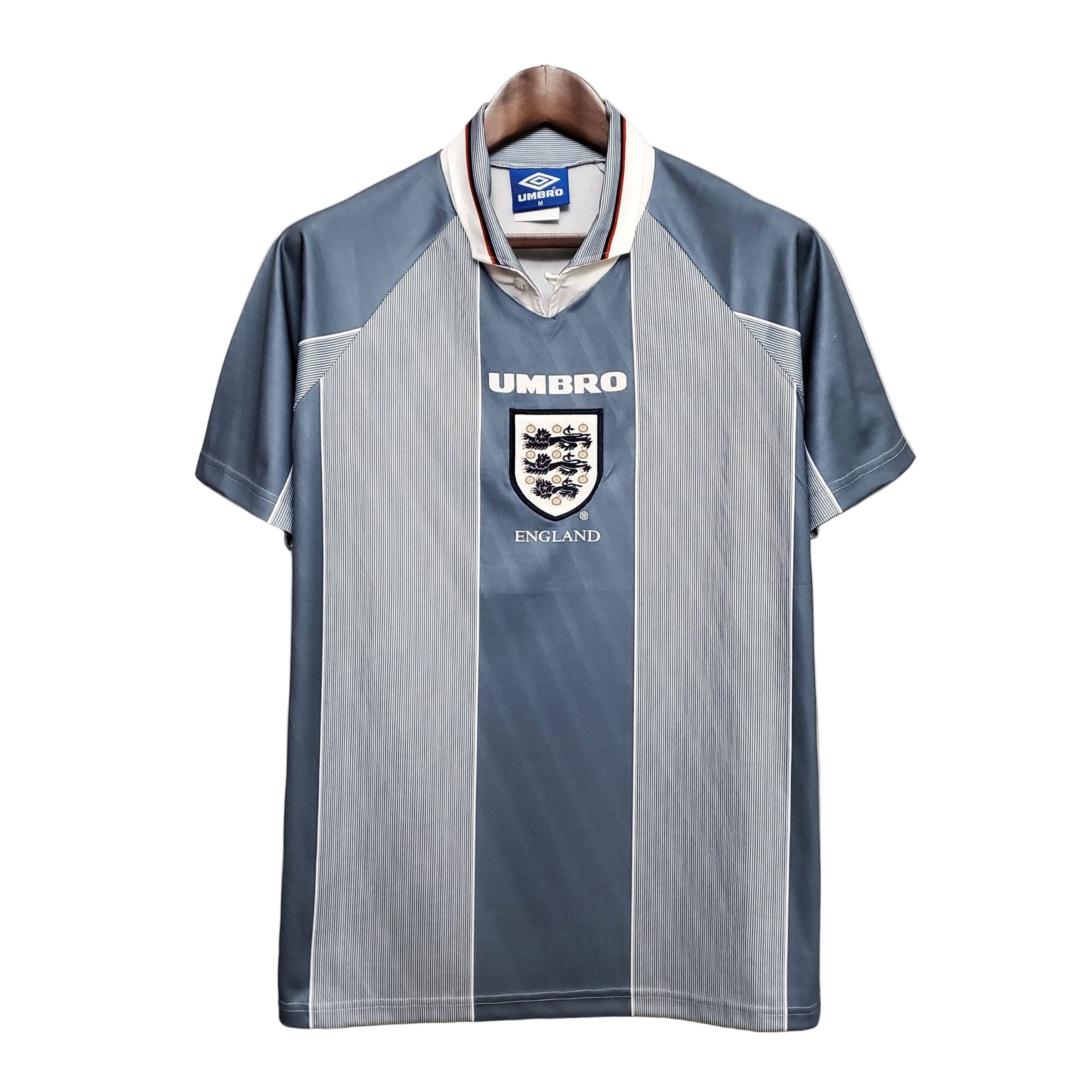 Camisola retro de visitante da Inglaterra 1996
