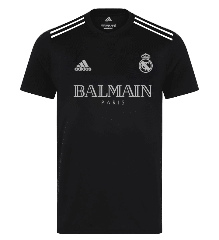 Camiseta NEGRA REAL MADRID x BALMAIN
