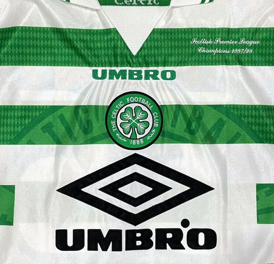 1997-1999 Glasgow Celtic Heim Retro Trikot