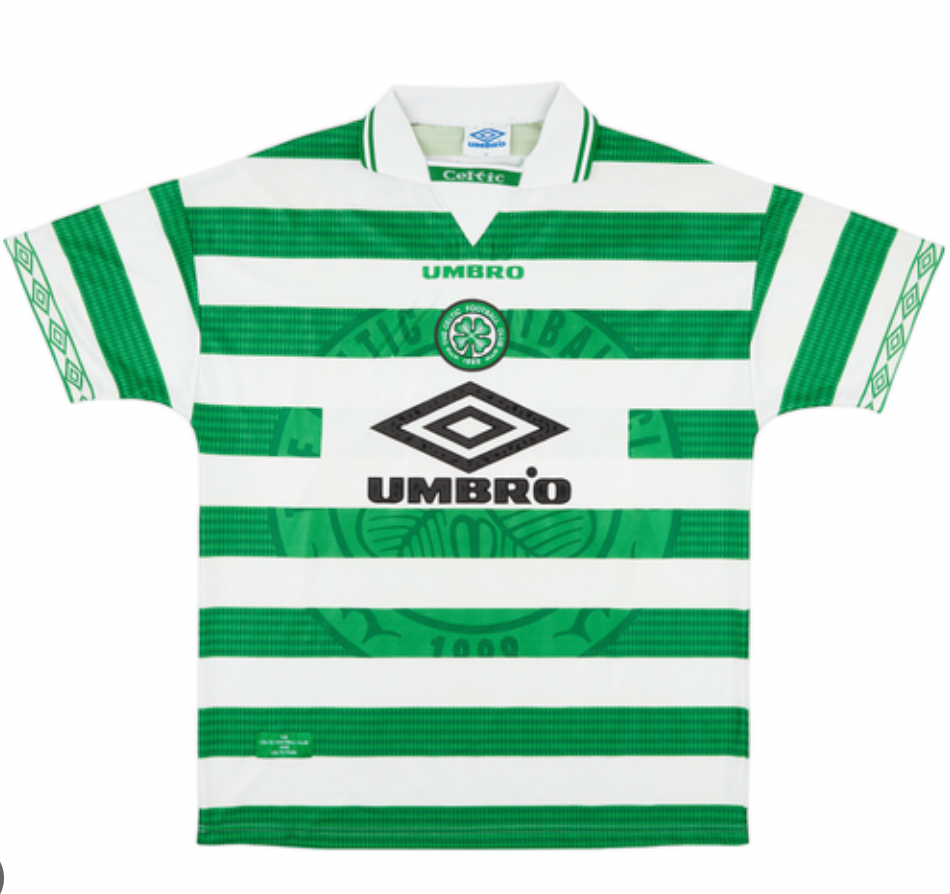 1997-1999 Glasgow Celtic Heim Retro Trikot