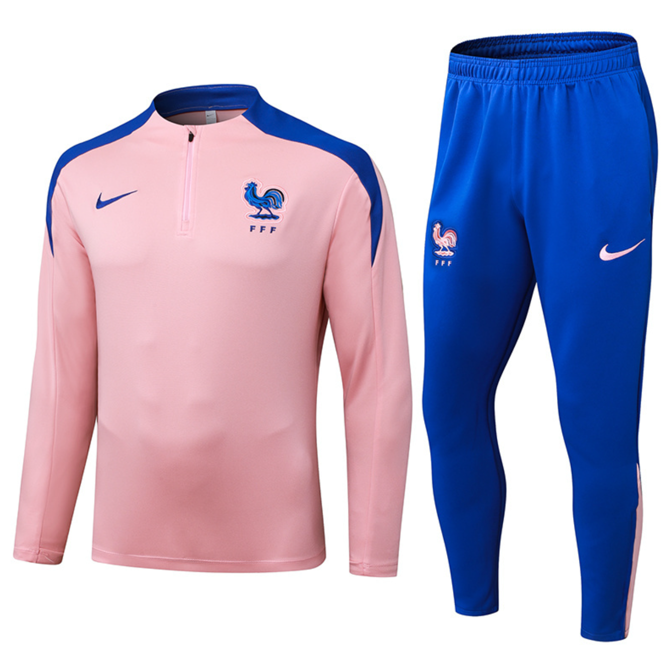Frankreich 2025/2026 Pinker Trainingsanzug