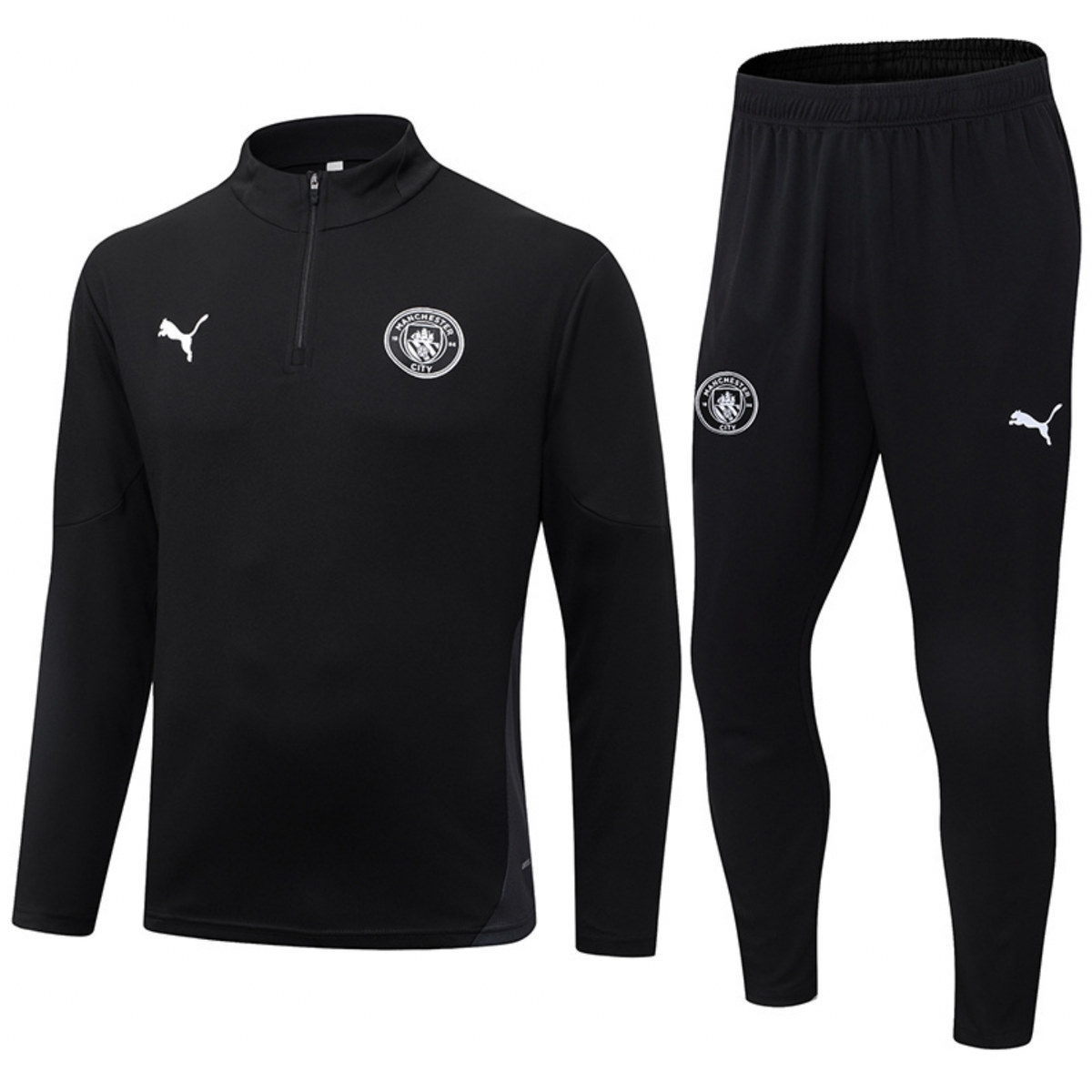 Manchester City 2025/2026 All Black Tracksuit