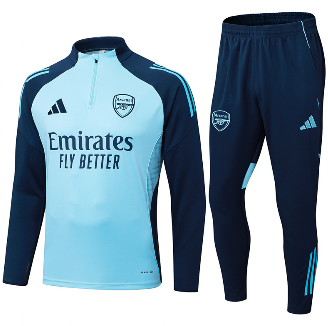 Chándal azul claro con media cremallera del Arsenal 2025/2026