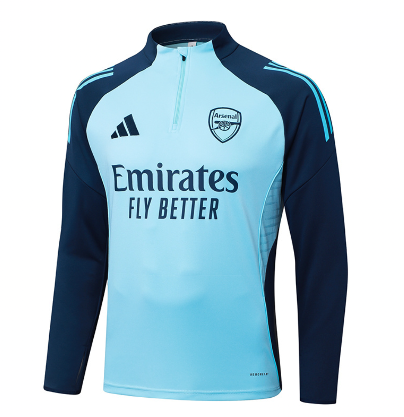 Chándal azul claro con media cremallera del Arsenal 2025/2026