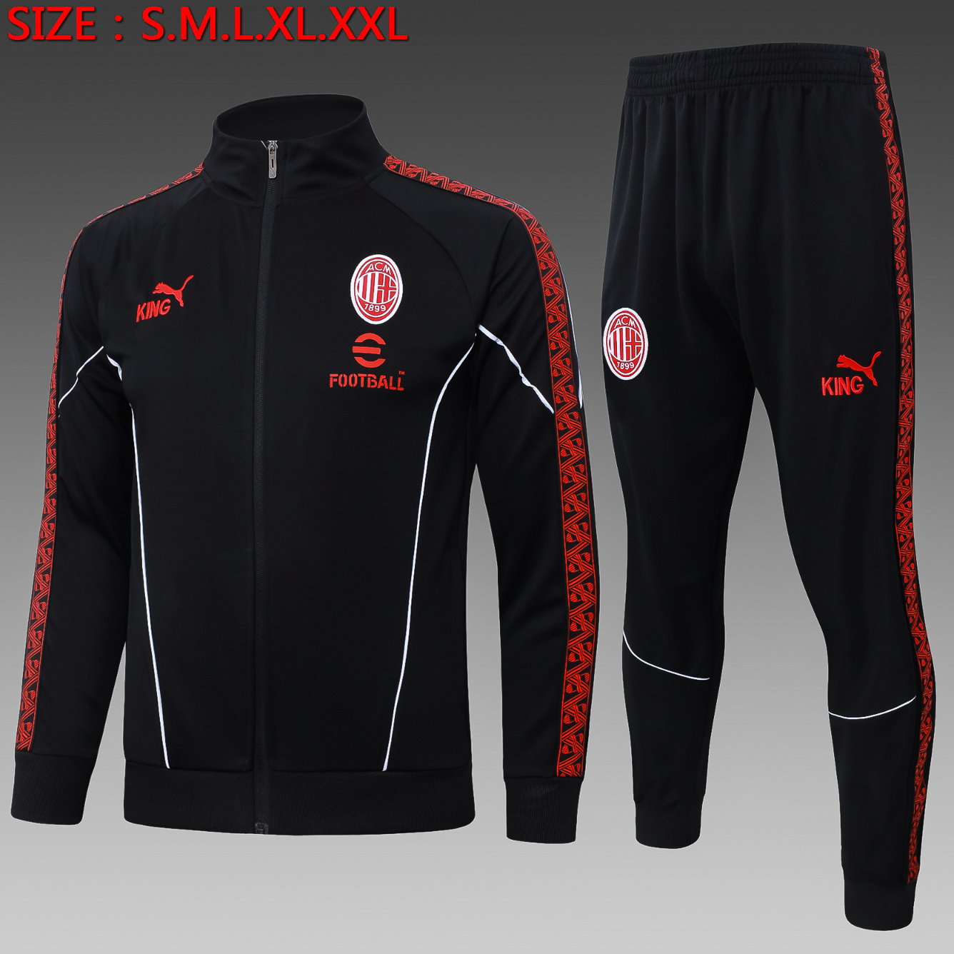 Fato de Treino King AC Milan 2026 (Preto)