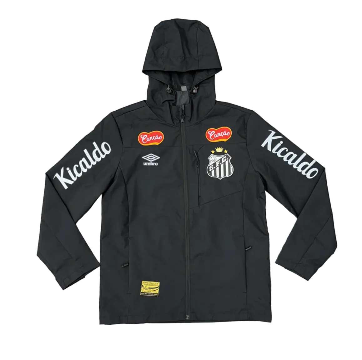 Santos Black Windbreaker Jacket