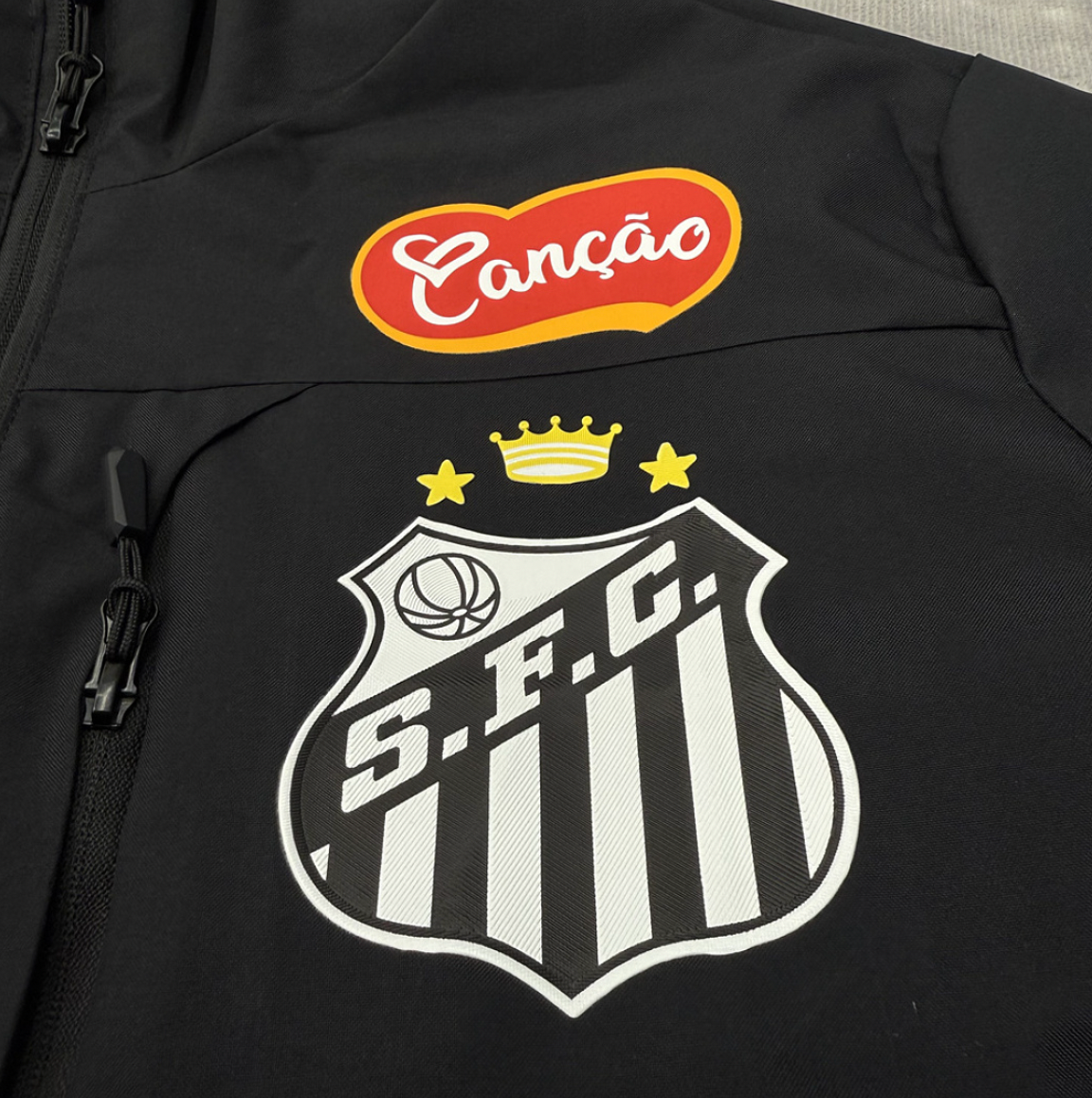 Santos Black Windbreaker Jacket