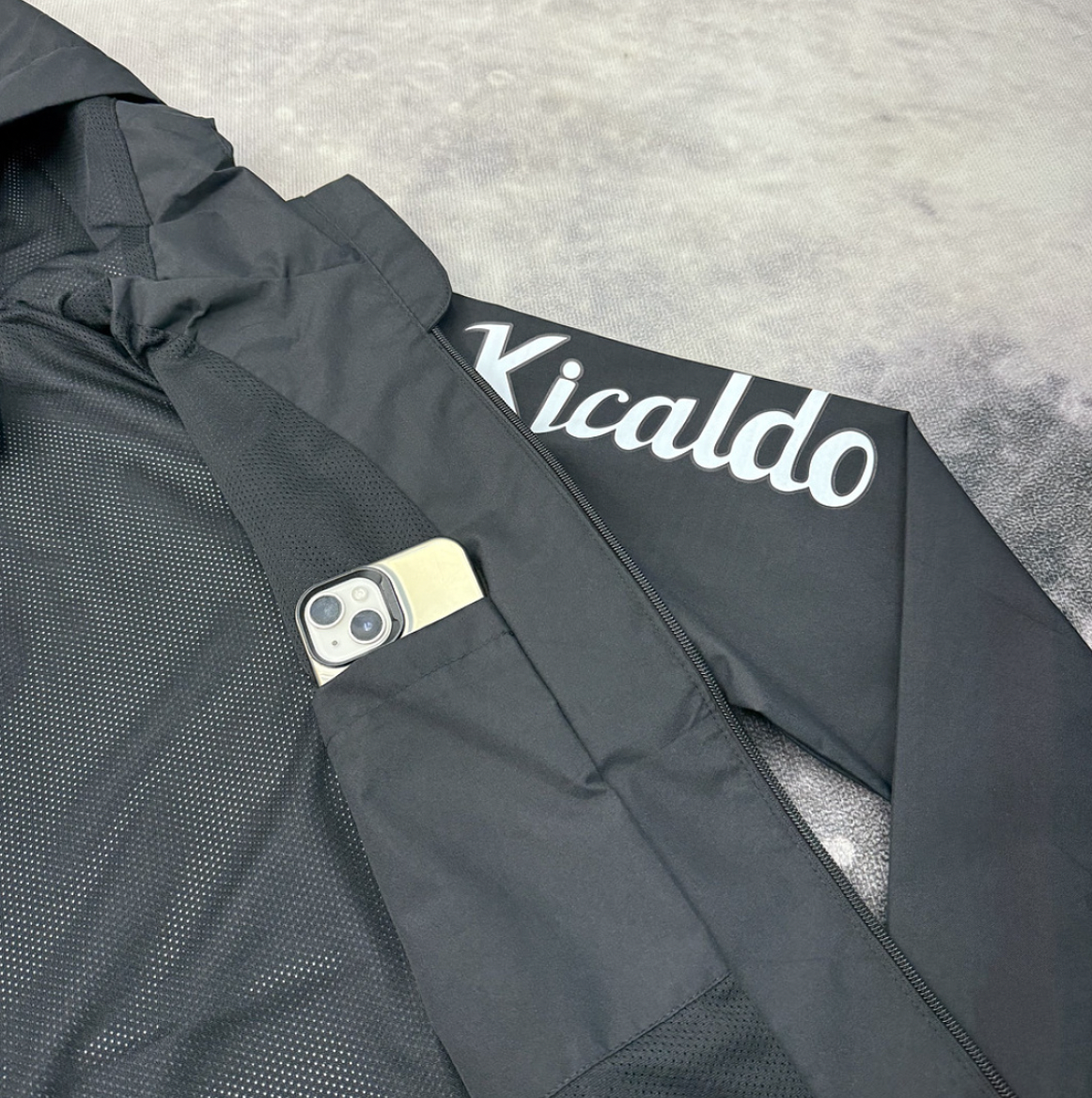 Santos Black Windbreaker Jacket