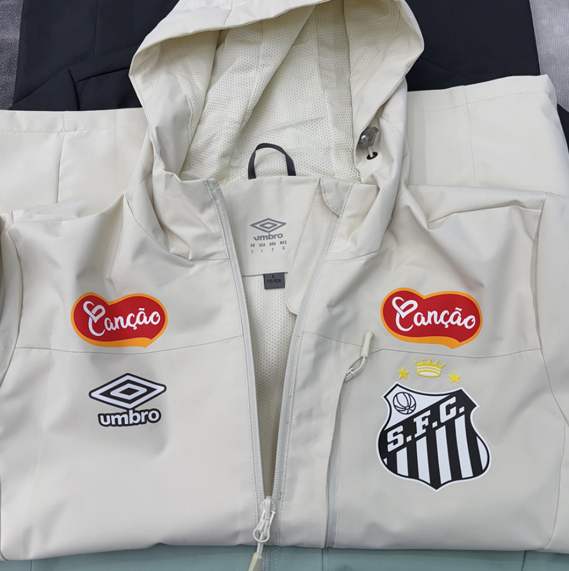 Santos White Windbreaker Jacket