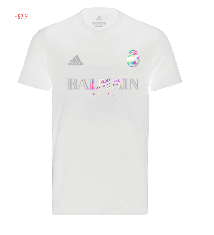 Maglia bianca Real Madrid x Balmain