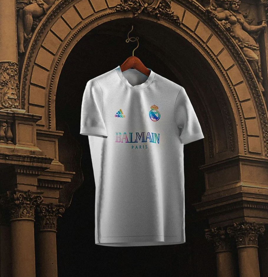 Maglia bianca Real Madrid x Balmain