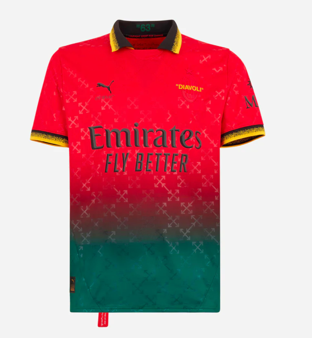 AC Milan x Off-White 2025/2026 (VERMELHO)