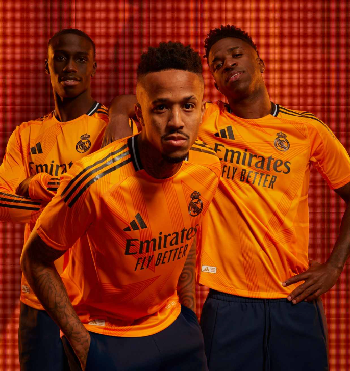 Kit Trasferta Real Madrid 2024/2025 Arancione