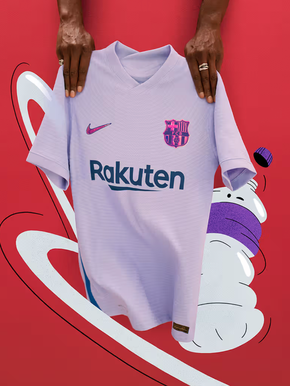 Camisola Roxa FC Barcelona 2021/2022