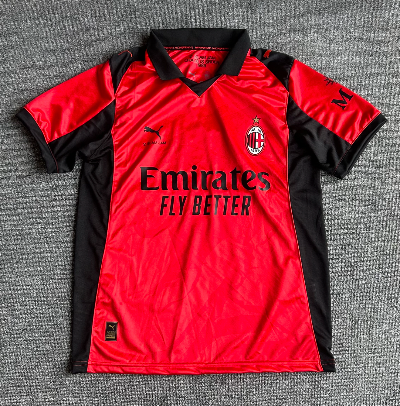 Camisola Edição Limitada Vermelha AC Milan x Slam Jam 2026