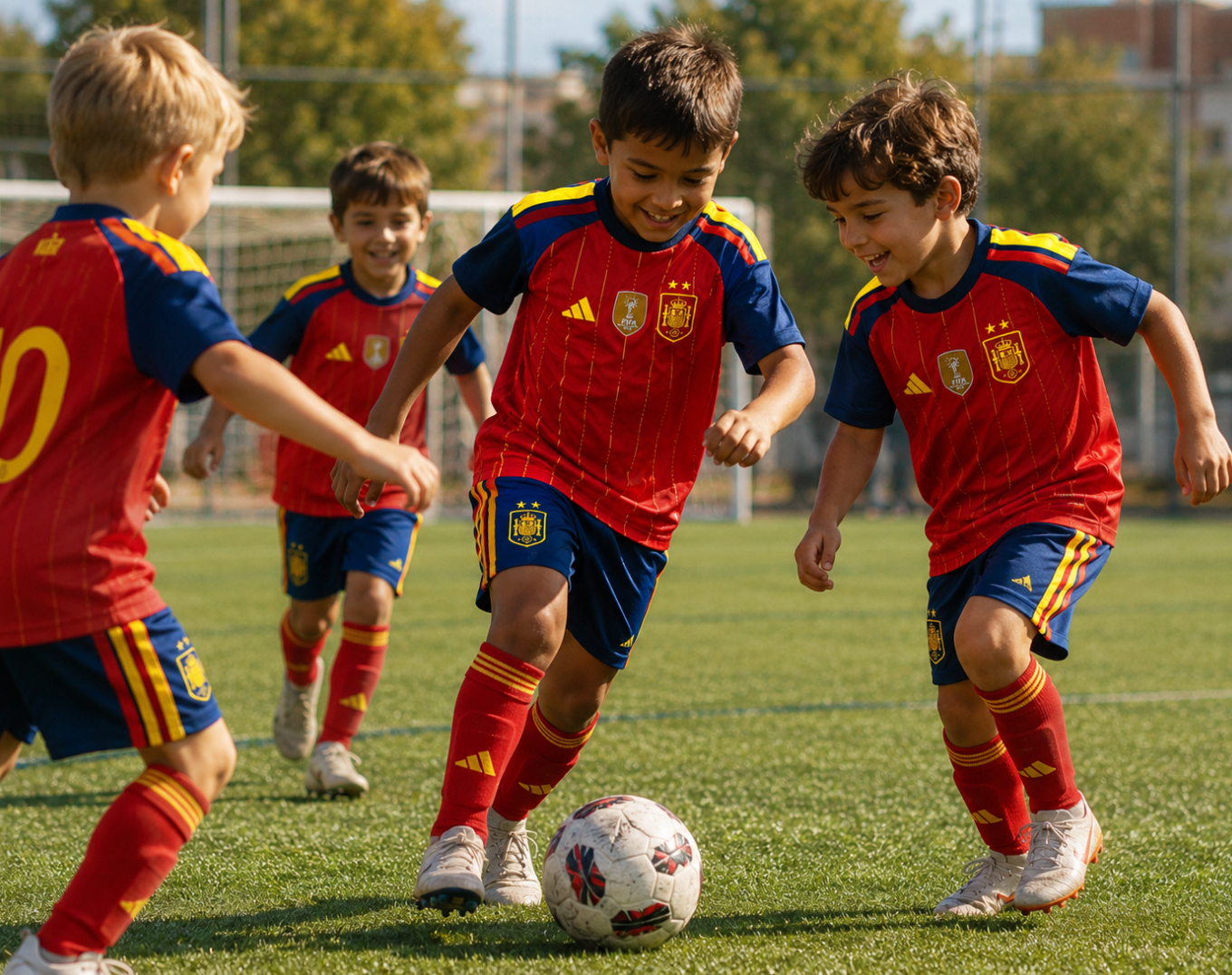Maglia casa bambini Spagna edizione Coppa del Mondo 2026