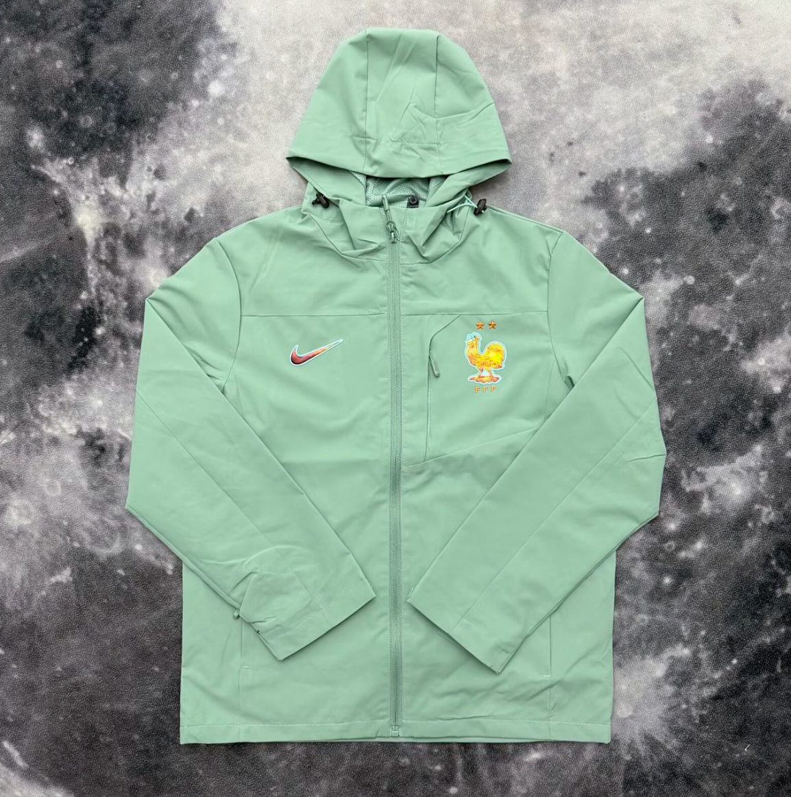 France Green Windbreaker Jacket